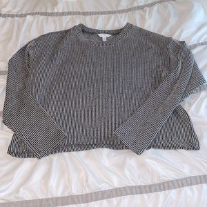 Grey and black long sleeve shirt